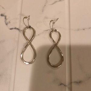 Silver earrings (in shape of an 8)